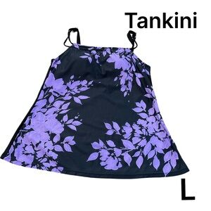 Purple Floral Tankini Top size LARGE women’s